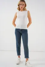 Kadın Kolsuz Body 4347 - Ekru