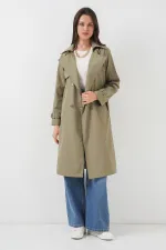 5918 Double-Breasted Trench Coat - Light Green
