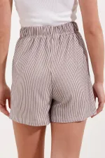 Short rayé 5329 - Marron