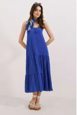 Robe midi à bretelles 2403 - Saxe