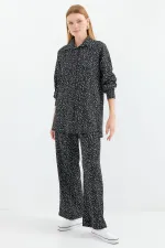 5858 Örme İkili Takım - Siyah - Beyaz 1