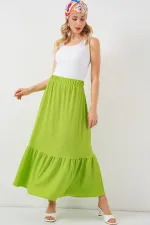 Jupe longue tricotée 1886 - Vert E.