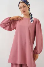 Ayrobin Tunik Pantolon Alt Üst Takım 6712 - Pembe