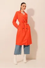 Trench-coat croisé 5853 - Orange