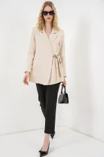 Women's Side-Tie Blazer Jacket 0750 - Beige
