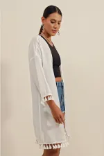 Kimono à volants 5833 - Blanc