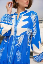 2423 Authentic Patterned Hijab Dress - M. Saks