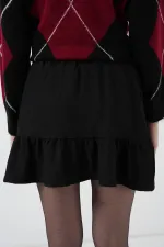 1884 Örme Siyah Mini Etek