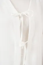 Kadın Ayrobin Kimono Etek İkili Takım 8047 - Beyaz