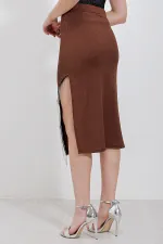 1890 Chain Detailed Skirt - Brown