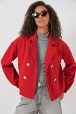 Veste courte croisée 9117 - Rouge