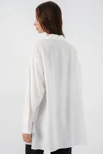 Kadın Salaş Bağcıklı Kimono 5981 - Beyaz