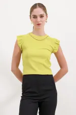 Chemisier tricoté 0430 - Jaune clair