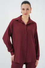 5858 Örme İkili Takım - Bordo