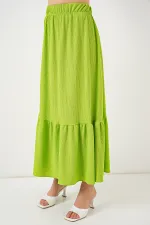 Jupe longue tricotée 1886 - Vert E.