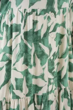 Robe hijab à motifs authentiques 2423 - Vert Z.