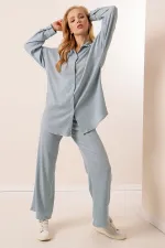 5858 Örme İkili Takım - Açık Mavi