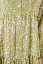Robe hijab à motifs authentiques 2423 - Vert 8