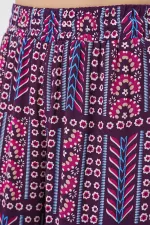 Kadın Desenli Viskon Pantolon 6749 - Mor