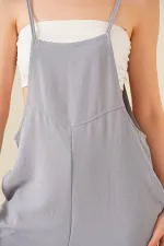 Salopette de jardinier à bretelles 7019 - Grise