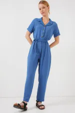Women's Short Sleeve Ayrobin Jumpsuit 7030 - Indigo