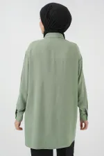 Kadın Uzun Gömlek Tunik 5945 - Çağla