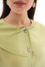 Kadın Bebe Yaka Uzun Tunik 5967 - E.Yeşil