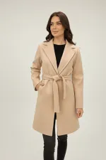 Kadın Kuşaklı Kaban 9171 - Bej