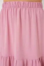 Kadın Ayrobin Uzun Etek 8048 - Pudra