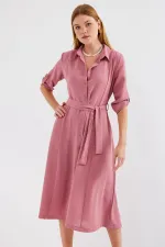 Robe-chemise ceinturée 2442 - A.Dry Rose