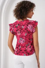 Chemisier tricoté 0430 - Rouge foncé