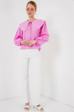 Women's Baby Collar Shirt 20314 - Pink