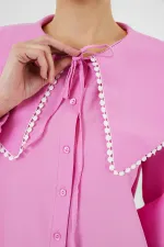 Women's Baby Collar Shirt 20314 - Pink