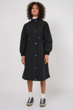 Trench-coat long doublé 5939 - Noir