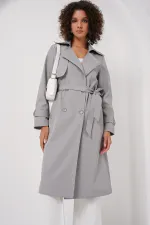 Trench-coat croisé 5918 - Gris