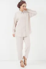 6593 Oversize Two Piece Suit - Cream