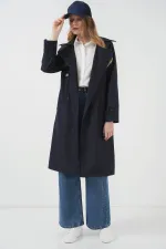 Trench-coat croisé 5918 - Bleu marine