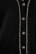 Kadın Hırka Pantolon Triko İkili Takım 15956 - Siyah