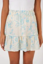 Jupe courte tricotée 1884 - Crème