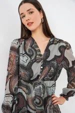 2137 Robe en mousseline à motifs - C. Çağla