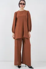 Ayrobin Tunic and Pants Set 6712 - Milky Coffee