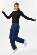 Kadın Dokulu Örme Bluz 980 - Siyah