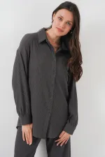 5858 Örme İkili Takım - Antrasit