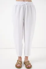 6622 Keten İkili Takım - Beyaz