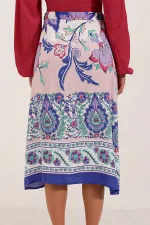 Jupe midi à motifs 1899 - Violet