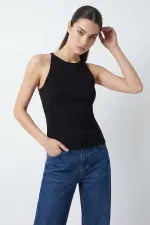 Kadın Askılı Örme Atlet 15935 - Siyah