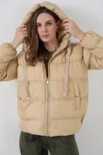 5117 Hooded Puffer Jacket - Mink