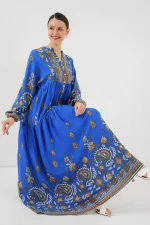 Robe hijab à motifs authentiques 2423 - Saks 1