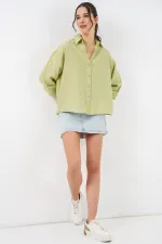 Chemise oversize à manches courtes pour femmes 20315 - Çağla