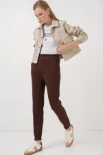 Pantalon de survêtement triple fil 55450 - Marron